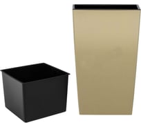 Кашпо для цветов Prosperplast URBI SQUARE мокко 2 предмета 21 и 49л DURS325-7502U