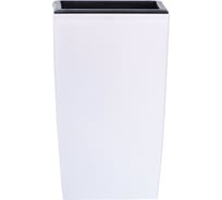Кашпо для цветов Prosperplast COUBI SQUARE HIGH белый 2 предмета 3 и 4 л DUW160-S449