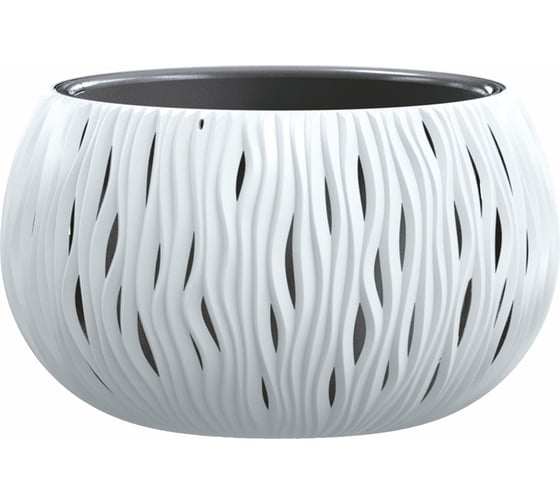 Кашпо для цветов Prosperplast SANDY BOWL белый 2 предмета 9л DSK370-S449