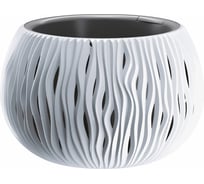 Кашпо для цветов Prosperplast SANDY BOWL белый 2 предмета 3,9л DSK290-S449