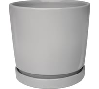 Керамический горшок "Клиф" с подставкой, 2,5л., Д170 Ш170 В160, серый Вещицы Fdtc7