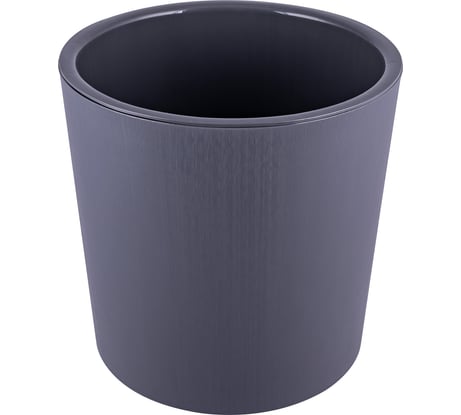 Горшок для цветов с дренажной вставкой Полимербыт Genius 2.5л, d157, h156мм, серый 437640500