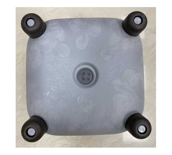 Кашпо на ножкахLAMELA Sp.z o. 241 FRIDA ECO recycled beton квадрат, 29х29 см, высота 29 см, 16 л, черный бетон, сливной клапан 070421