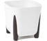 Кашпо на ножкахLAMELA Sp.z o. 242 FRIDA ECO recycled квадрат, 36х36 см, высота 32 см, 29 л, белый, сливной клапан 070626 1