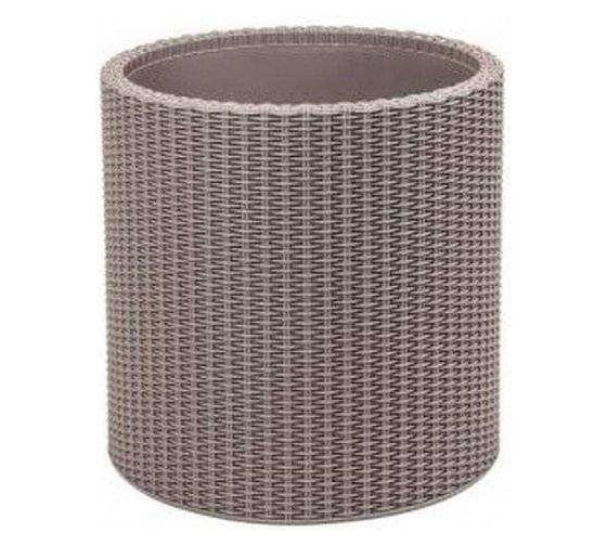 Кашпо KETER Cylinder Planter S серый 224124