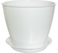 Горшок ООО КЗНМ "Виноград" с поддоном 1л (Белый) ø16 525643