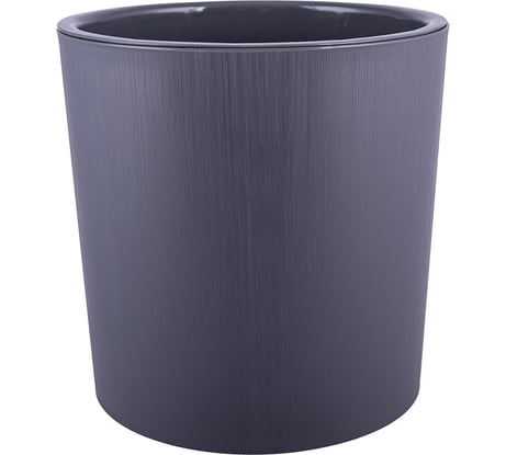 Горшок для цветов Полимербыт Genius 3,9 л, с дренажной вставкой, d182, h180 мм, серый 437650500