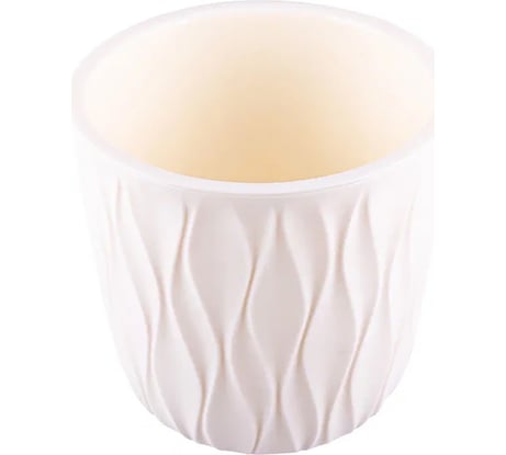 Горшок для цветов Полимербыт Desert 2,3 л, с дренажной вставкой, d157, h152 мм, молочный 438640700