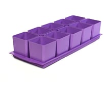 Набор горшков для рассады ПЕЛИКАН 10шт 0,5л.(с поддоном) 0336 фиолетовый Ф0336