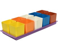 Набор горшков для рассады ПЕЛИКАН 10шт 0,5л.(с поддоном) 0337 микс М0336