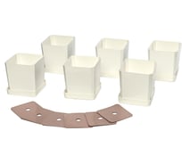 Набор горшков для рассады ПЕЛИКАН 6шт 0,5л. 0338 белый Б0338