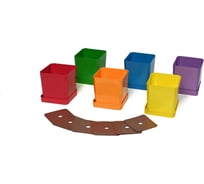 Набор горшков для рассады ПЕЛИКАН 6шт 0,5л. 0338 микс М0338