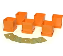 Набор горшков для рассады ПЕЛИКАН 6шт 0,5л. 0338 оранжевый О0338