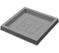 Квадратный поддон PLASTECNIC S.p.A. NATURALIA 388х388мм, h56мм серый 059721