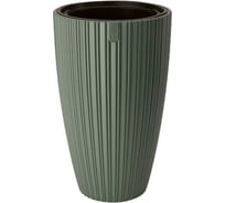 Кашпо FormPlastic 5100 085 MIKA SLIM d29см h48см 24 / 5,5л зеленый с вкладышем 070741