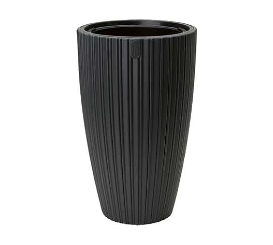 Кашпо FormPlastic 5100-084 MIKA SLIM d29см h48см 24 / 5.5л черный с вкладышем 070739
