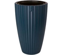 Кашпо FormPlastic 5105 088 MIKA SLIM d385мм h58см 51/13.7л синий с вкладышем 070751