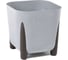 Кашпо на ножках LAMELA Sp.z o. 240 FRIDA ECO recycled beton квадрат 26см 26см h23см 11л серый бетон сливной клапан 070635 1