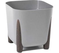 Кашпо на ножках LAMELA Sp.z o. 248 FRIDA ECO wood квадрат 21см 21см h206мм 6л серый сливной клапан 070672