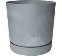 Кашпо с прикрепленным поддоном Prosperplast TUBO P EFFECT d33.8, h32.6 см бетон DPOP350E-422U 067788