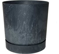 Кашпо с прикрепленным поддоном Prosperplast TUBO P EFFECT d29.2, h28.3 см антрацит DPOP300E-S433 067784