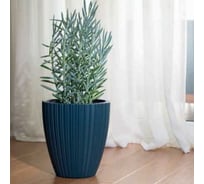 Кашпо FormPlastic 5090 088 MIKA d29см h32см 15.5 / 5.5л синий с вкладышем 070723