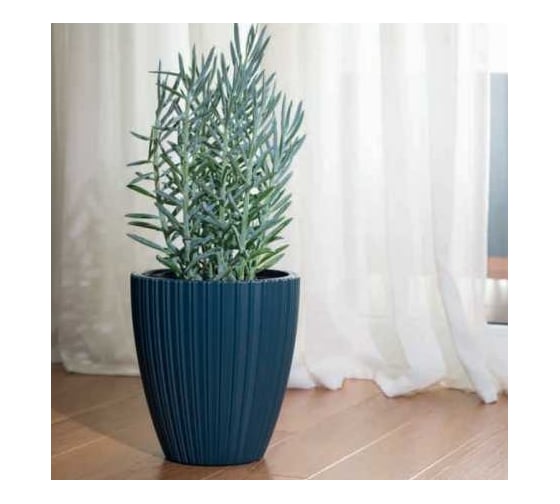 Кашпо FormPlastic 5090 088 MIKA d29см h32см 15.5 / 5.5л синий с вкладышем 070723 1
