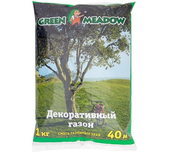Семена газона GREEN MEADOW Декоративный газон для затемненных мест 1 кг 4607160330723 1