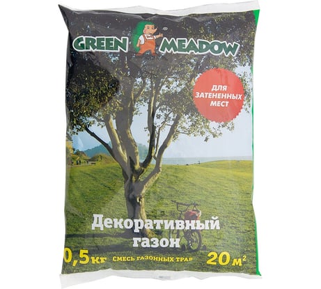 Семена газона GREEN MEADOW Декоративный газон для затемненных мест 0.5 кг 4607160331270