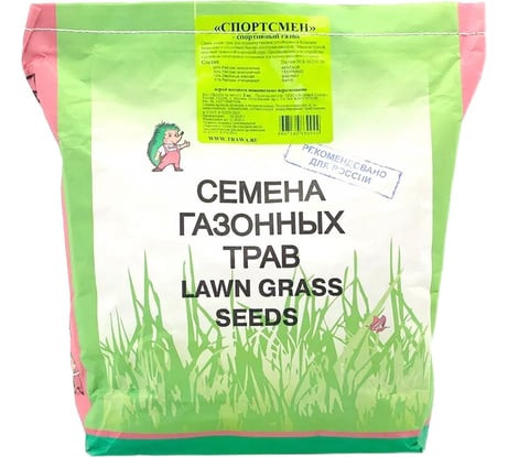 Семена газона Зеленый Ковер Спортсмен 2 кг для создания устойчивых к нагрузкам газонов 4607160330044