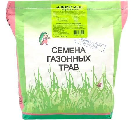 Семена газона Зеленый Ковер Спортсмен 2 кг для создания устойчивых к нагрузкам газонов 4607160330044