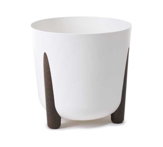 Кашпо пластик на ножках LAMELA Sp.z o. FRIDA ECO 211 recycled d21см h20см 5л белый 070899 1
