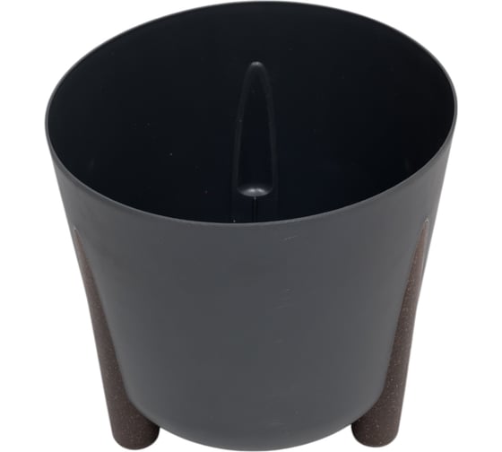 Кашпо пластик на ножках LAMELA Sp.z o. FRIDA ECO 211 recycled d21см h20см 5л антрацит 070902