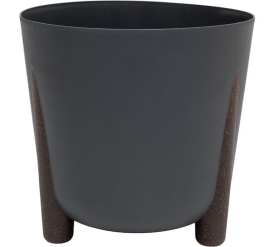 Кашпо пластик на ножках LAMELA Sp.z o. FRIDA ECO 211 recycled d21см h20см 5л антрацит 070902