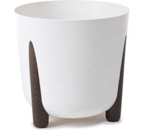 Кашпо пластик на ножках LAMELA Sp.z o. FRIDA ECO 210 recycled d18см h18см 3л белый 070894