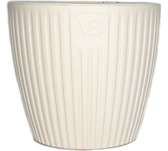 Горшок с дренажной системой Santino Эви VipSet 1.5 л, крем AME-1,5-02 1