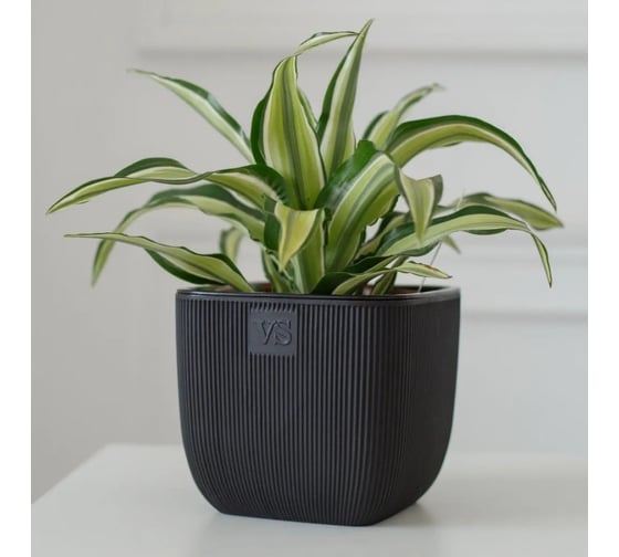 Горшок с дренажной системой Santino Фабио VipSet 1.95 л, черный AMF-1,95-11 1