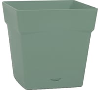 Цветочный горшок EDA TOSCANE с поддоном, квадратный 24.8x24.8x24.6 см, объем 10,2л. (Полипропилен PP) 013642 V.LA