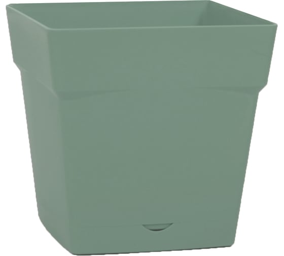 Цветочный горшок EDA TOSCANE с поддоном, квадратный 24.8x24.8x24.6 см, объем 10,2л. (Полипропилен PP) 013642 V.LA 1