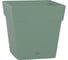 Цветочный горшок EDA TOSCANE с поддоном, квадратный 24.8x24.8x24.6 см, объем 10,2л. (Полипропилен PP) 013642 V.LA 1
