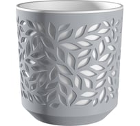 Кашпо bmc Leaves КШ 5835 d22см, h238мм, 8л, серый/белый 071081