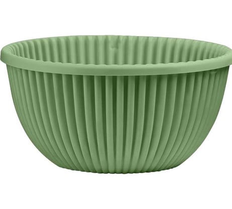 Кашпо bmc Верде КШ 5784 с дренажной вкладкой, оливковый, d31, h14см, 6л 071084