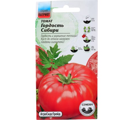 Томат Агросидстрейд Гордость Сибири 20 шт ПАТРИОТ 129183