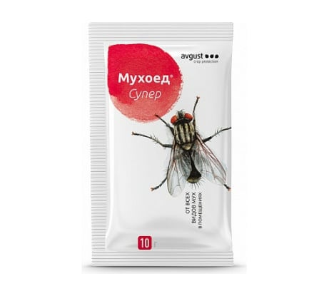 Гранулы от всех видов мух Avgust Мухоед Супер 10 г A00490