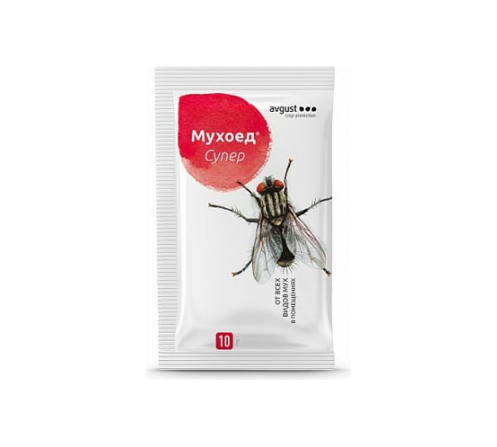Гранулы от всех видов мух Avgust Мухоед Супер 10 г A00490
