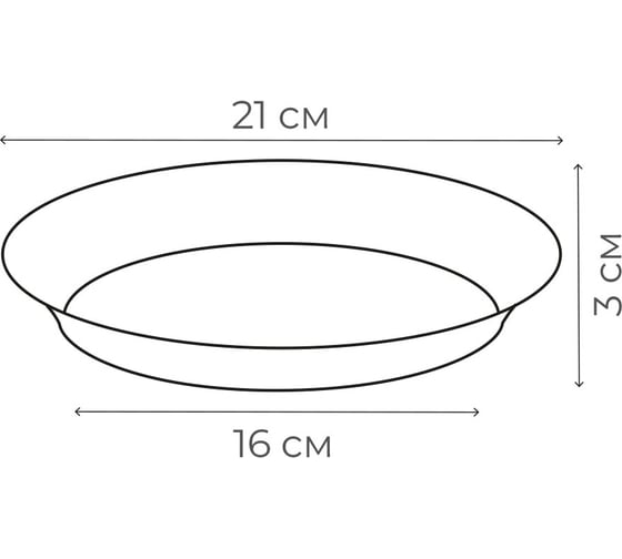 Поддон для цветочного горшка EDA UNIVERSELLE, диам. 21 см, полипропилен R019221 G.ANT
