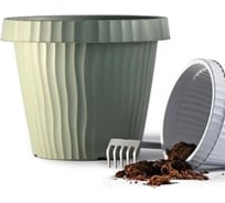 Кашпо Bama Spa 31432 ONDA d35 см, h29 см, 16 л, зеленый 070955