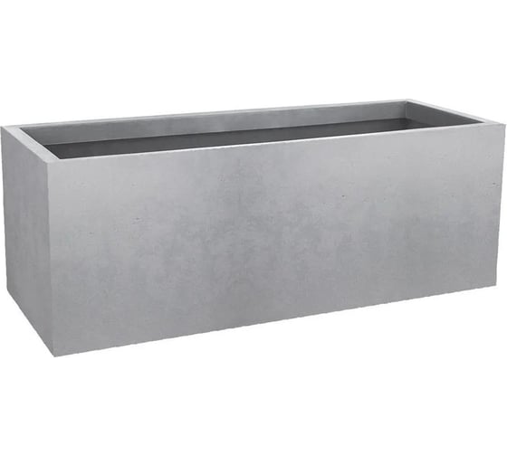 Горшок цветочный EDA BASALT'UP, прямоугольный, 79,5x29,5x29,5 см, объем 57л, полипропилен PP 013763 G.BT
