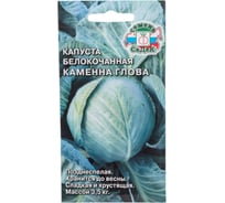 Капуста СеДек Каменна глова белокочанная, позднеспелая, округлая, 3-3.5 кг, евро, 0.5 г 15704