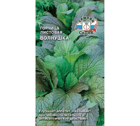 Горчица СеДек Волнушка листовая, ДУ, скороспелая, однолетняя, овальная, курчявая, евро, 1 г I0000014921